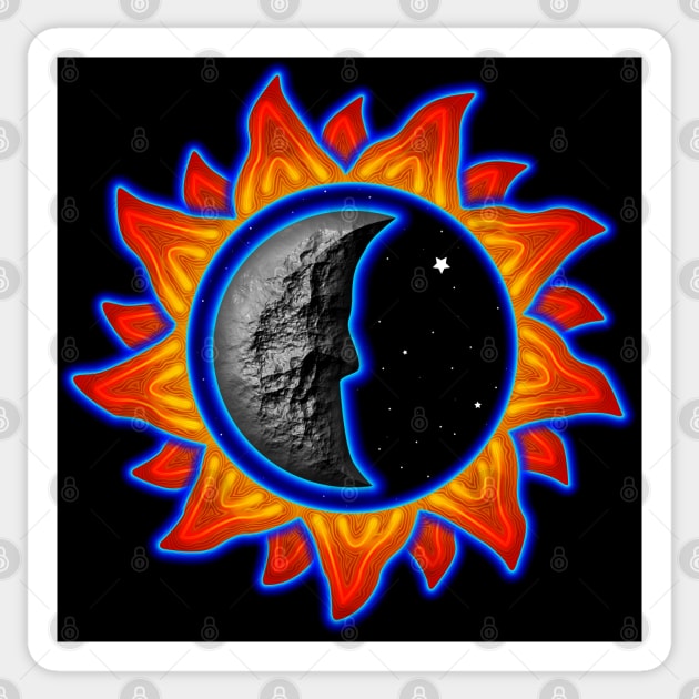 abstract sun and moon Sticker by DrewskiDesignz